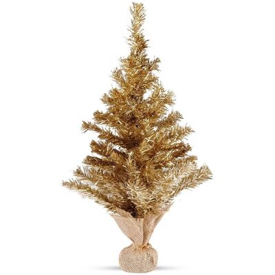 Sans Marque Sapin De Noël Artificiel Doré 60 Cm - Publicité Sans Marque Sapin De Noël Artificiel Doré 60 Cm - Publicité