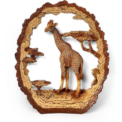 Thorness Majestic Giraffe In Wood Effect Resin 17.5cm (L) X 21cm (H) X 4.5cm (D) - Publicité Thorness Majestic Giraffe In Wood Effect Resin 17.5cm (L) X 21cm (H) X 4.5cm (D) - Publicité
