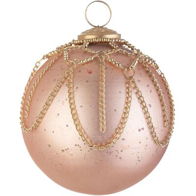 Bizzotto Boule En Verre Pour Arbre De Noël Chaîne 10cm Or Et Miel Mat - Publicité Bizzotto Boule En Verre Pour Arbre De Noël Chaîne 10cm Or Et Miel Mat - Publicité