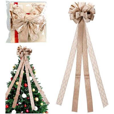 Artemis Nœud De Noël Décoratif, Grand Nœud, Pointe Ornementale Pour Sapin De Noël - Publicité Artemis Nœud De Noël Décoratif, Grand Nœud, Pointe Ornementale Pour Sapin De Noël - Publicité