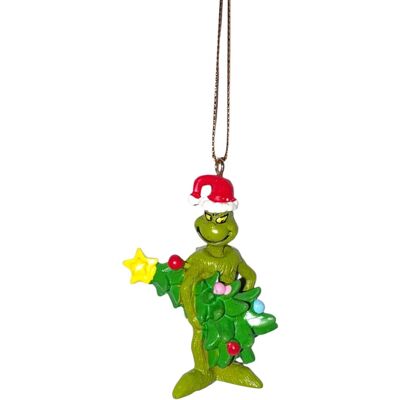 Pms International Grinch Sapin De Noël Décorations 5cm Polyrésine Suspendu Ornement Et Arbre - Publicité Pms International Grinch Sapin De Noël Décorations 5cm Polyrésine Suspendu Ornement Et Arbre - Publicité