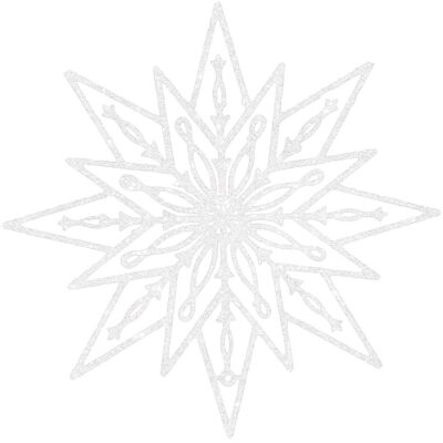 Pms International Décoration Suspendue En Paillettes En Étoile De Noël 25cm - Blanc - Publicité Pms International Décoration Suspendue En Paillettes En Étoile De Noël 25cm - Blanc - Publicité