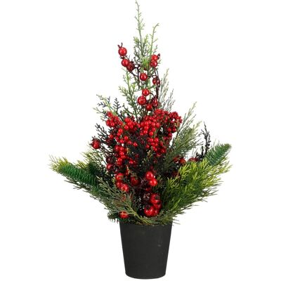 Mica Decorations Cèdre Sapin De Noël Artificiel En Pot - H45 X Ø18 Cm - Rouge, V - Publicité Mica Decorations Cèdre Sapin De Noël Artificiel En Pot - H45 X Ø18 Cm - Rouge, V - Publicité