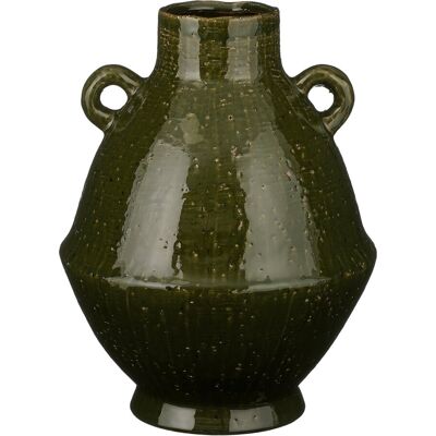 Mica Decorations Elena Vase - H34 X Ø26 Cm - Céramique - Vert - Publicité Mica Decorations Elena Vase - H34 X Ø26 Cm - Céramique - Vert - Publicité