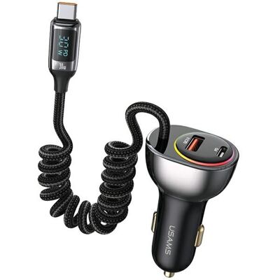 Chargeur voiture Usams C37 - Chargement rapide pour 3 appareils - 60W - Publicité Chargeur voiture Usams C37 - Chargement rapide pour 3 appareils - 60W - Publicité