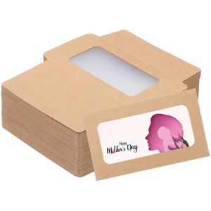 Uxcell 4 Enveloppes Cartes Avec Fenêtre 2,4 Pouces, 120 Pcs Pour Mini Enveloppes Marron - Publicité Uxcell 4 Enveloppes Cartes Avec Fenêtre 2,4 Pouces, 120 Pcs Pour Mini Enveloppes Marron - Publicité