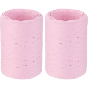 Uxcell 2 Rouleaux Ruban Papier Raffia 1/4\"X110yds Rose Clair Pour Décoration - Publicité Uxcell 2 Rouleaux Ruban Papier Raffia 1/4\"X110yds Rose Clair Pour Décoration - Publicité