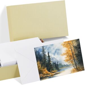 Uxcell 50 Sets Cartes Aquarelle Avec Enveloppes 5x7 Pouces (Boîte Beige) - Publicité Uxcell 50 Sets Cartes Aquarelle Avec Enveloppes 5x7 Pouces (Boîte Beige) - Publicité