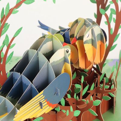 Sans Marque/générique 1 Carte De Vœux 3d De Lovebirds Exquise Pour La Saint-Valentin - Publicité Sans Marque/générique 1 Carte De Vœux 3d De Lovebirds Exquise Pour La Saint-Valentin - Publicité