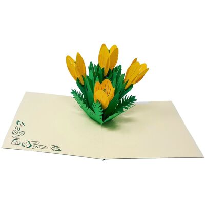 Asvp Shop Carte Pop Up 3d Fleurs & Arbres Pour Toutes Occasions (Lys Jaune) - Publicité Asvp Shop Carte Pop Up 3d Fleurs & Arbres Pour Toutes Occasions (Lys Jaune) - Publicité