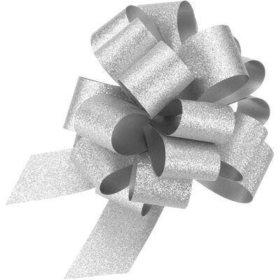 Uxcell 10pcs 5'' Grands Nœuds De Tirage Emballage Cadeau Ruban Argenté - Publicité Uxcell 10pcs 5'' Grands Nœuds De Tirage Emballage Cadeau Ruban Argenté - Publicité