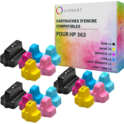 Ouismart® Lot De 18 Hp 363xl Cartouche D'Encres Pour Hp Photosmart C6180 C6183 C - Publicité Ouismart® Lot De 18 Hp 363xl Cartouche D'Encres Pour Hp Photosmart C6180 C6183 C - Publicité