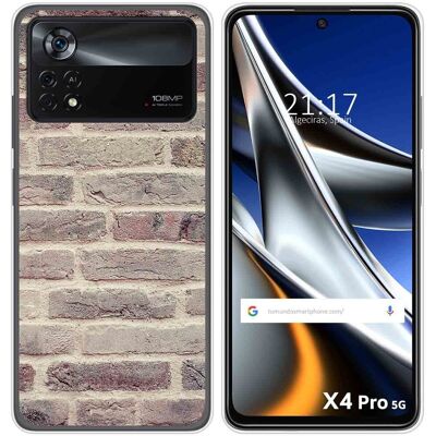 Tumundosmartphone Housse En Silicone Pour Xiaomi Poco X4 Pro 5g Design Brique 01 Dessins - Publicité Tumundosmartphone Housse En Silicone Pour Xiaomi Poco X4 Pro 5g Design Brique 01 Dessins - Publicité