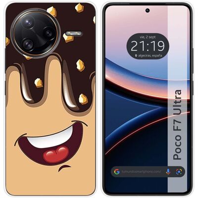 Tumundosmartphone Housse En Silicone Pour Xiaomi Poco F7 Ultra 5g Design Glace Chocolat Dessins - Publicité Tumundosmartphone Housse En Silicone Pour Xiaomi Poco F7 Ultra 5g Design Glace Chocolat Dessins - Publicité