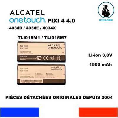 Batterie Originale Alcatel One Touch Pixi 4 4.0 4034d 4034e 4034x 1500mah Oem - Publicité Batterie Originale Alcatel One Touch Pixi 4 4.0 4034d 4034e 4034x 1500mah Oem - Publicité