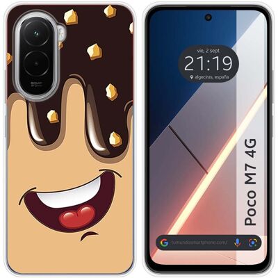 Tumundosmartphone Housse En Silicone Pour Xiaomi Poco M7 4g Design Glace Chocolat Dessins - Publicité Tumundosmartphone Housse En Silicone Pour Xiaomi Poco M7 4g Design Glace Chocolat Dessins - Publicité