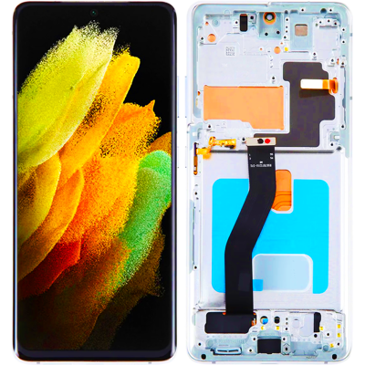 Sans Marque Lcd-Anzeige + Touchscreen Samsung Galaxy S21 Ultra 5g Sm-G998b Oled Silberrahmen - Publicité Sans Marque Lcd-Anzeige + Touchscreen Samsung Galaxy S21 Ultra 5g Sm-G998b Oled Silberrahmen - Publicité