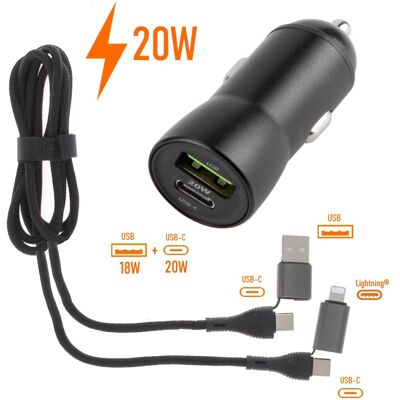 Acce2s Chargeur Auto + Cable Pour Nokia G42 20w Universel - Publicité Acce2s Chargeur Auto + Cable Pour Nokia G42 20w Universel - Publicité