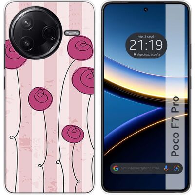 Tumundosmartphone Housse En Silicone Pour Xiaomi Poco F7 Pro 5g Design Fleurs Vintage Dessins - Publicité Tumundosmartphone Housse En Silicone Pour Xiaomi Poco F7 Pro 5g Design Fleurs Vintage Dessins - Publicité