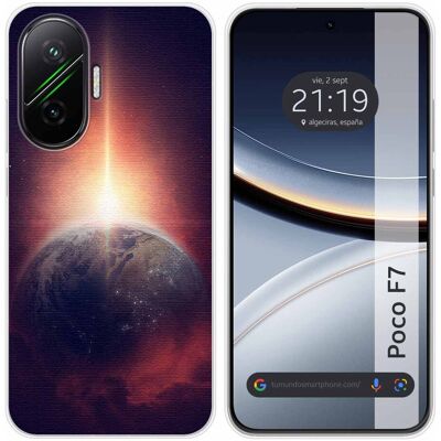 Tumundosmartphone Housse En Silicone Pour Xiaomi Poco F7 5g Design Terre Dessins - Publicité Tumundosmartphone Housse En Silicone Pour Xiaomi Poco F7 5g Design Terre Dessins - Publicité