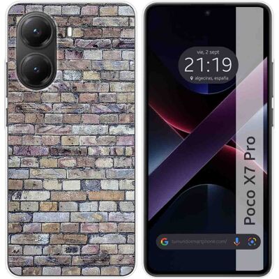 Tumundosmartphone Housse En Silicone Pour Xiaomi Poco X7 Pro 5g Design Brique 02 Dessins - Publicité Tumundosmartphone Housse En Silicone Pour Xiaomi Poco X7 Pro 5g Design Brique 02 Dessins - Publicité
