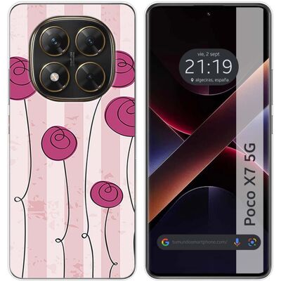 Tumundosmartphone Housse En Silicone Pour Xiaomi Poco X7 5g Design Fleurs Vintage Dessins - Publicité Tumundosmartphone Housse En Silicone Pour Xiaomi Poco X7 5g Design Fleurs Vintage Dessins - Publicité