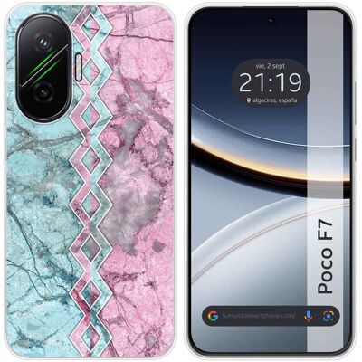 Tumundosmartphone Housse En Silicone Pour Xiaomi Poco F7 5g Design Marbre 08 Dessins - Publicité Tumundosmartphone Housse En Silicone Pour Xiaomi Poco F7 5g Design Marbre 08 Dessins - Publicité