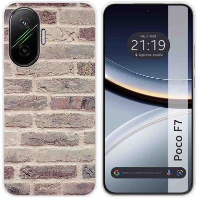 Tumundosmartphone Housse En Silicone Pour Xiaomi Poco F7 5g Design Brique 01 Dessins - Publicité Tumundosmartphone Housse En Silicone Pour Xiaomi Poco F7 5g Design Brique 01 Dessins - Publicité