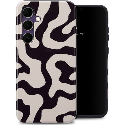 Coque Arrière Selencia Vivid Samsung Galaxy S24 Fe - Art Wave Noir - Publicité Coque Arrière Selencia Vivid Samsung Galaxy S24 Fe - Art Wave Noir - Publicité