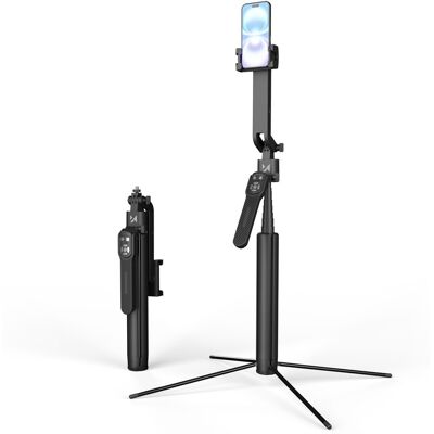 Wozinsky Perche À Selfie Avec Suivi Du Visage À 360° Par Ia Et Contrôle Gestuel - Noire - Publicité Wozinsky Perche À Selfie Avec Suivi Du Visage À 360° Par Ia Et Contrôle Gestuel - Noire - Publicité