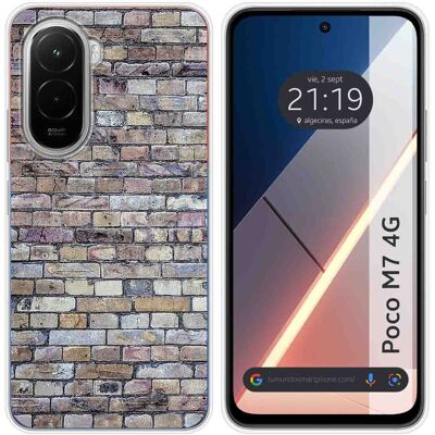 Tumundosmartphone Housse En Silicone Pour Xiaomi Poco M7 4g Design Brique 02 Dessins - Publicité Tumundosmartphone Housse En Silicone Pour Xiaomi Poco M7 4g Design Brique 02 Dessins - Publicité
