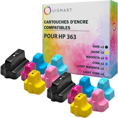Ouismart® Lot De 12 Hp 363xl Cartouche D'Encres Pour Hp Photosmart C6180 C6183 C - Publicité Ouismart® Lot De 12 Hp 363xl Cartouche D'Encres Pour Hp Photosmart C6180 C6183 C - Publicité