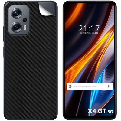 Tumundosmartphone Autocollant Vinyle Autocollant Texture Carbone Pour Xiaomi Poco X4 Gt 5g - Publicité Tumundosmartphone Autocollant Vinyle Autocollant Texture Carbone Pour Xiaomi Poco X4 Gt 5g - Publicité