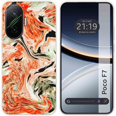 Tumundosmartphone Housse En Silicone Pour Xiaomi Poco F7 5g Design Marbre 12 Dessins - Publicité Tumundosmartphone Housse En Silicone Pour Xiaomi Poco F7 5g Design Marbre 12 Dessins - Publicité