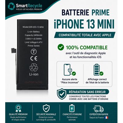 Batterie Iphone 13 Mini Prime Reconnu Par Iphone Comme D’origine - Publicité Batterie Iphone 13 Mini Prime Reconnu Par Iphone Comme D’origine - Publicité