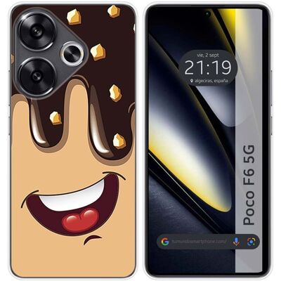 Coque en silicone pour Xiaomi Poco F6 5G Ice Cream Chocolat - Publicité Coque en silicone pour Xiaomi Poco F6 5G Ice Cream Chocolat - Publicité
