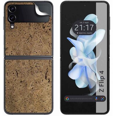 Tumundosmartphone Autocollant Vinyle Autocollant Texture Liège Pour Samsung Galaxy Z Flip 4 5g - Publicité Tumundosmartphone Autocollant Vinyle Autocollant Texture Liège Pour Samsung Galaxy Z Flip 4 5g - Publicité
