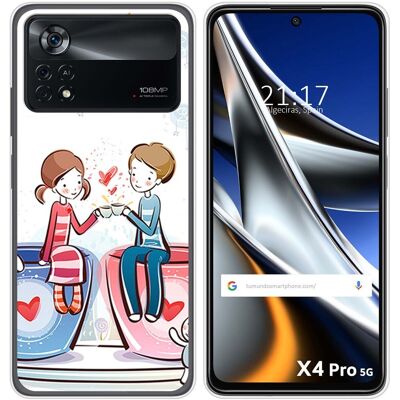 Tumundosmartphone Housse En Silicone Pour Xiaomi Poco X4 Pro 5g Design Café Dessins - Publicité Tumundosmartphone Housse En Silicone Pour Xiaomi Poco X4 Pro 5g Design Café Dessins - Publicité