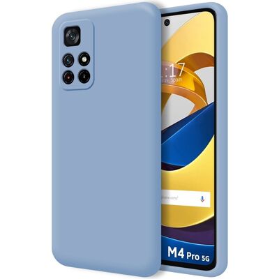 Tumundosmartphone Housse En Silicone Liquide Ultra Douce Pour Xiaomi Poco M4 Pro 5g Couleur Bleue - Publicité Tumundosmartphone Housse En Silicone Liquide Ultra Douce Pour Xiaomi Poco M4 Pro 5g Couleur Bleue - Publicité