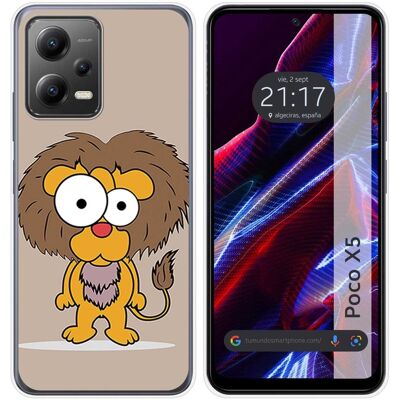Tumundosmartphone Housse En Silicone Compatible Avec Xiaomi Poco X5 5g Design Lion Dessins - Publicité Tumundosmartphone Housse En Silicone Compatible Avec Xiaomi Poco X5 5g Design Lion Dessins - Publicité