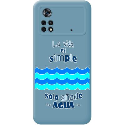Tumundosmartphone Housse En Silicone Liquide Bleue Pour Xiaomi Poco X4 Pro 5g Design Eau Dessins - Publicité Tumundosmartphone Housse En Silicone Liquide Bleue Pour Xiaomi Poco X4 Pro 5g Design Eau Dessins - Publicité