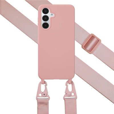 Coque Silicone Selencia Avec Bande Amovible Samsung Galaxy A36 - Rose Sable - Publicité Coque Silicone Selencia Avec Bande Amovible Samsung Galaxy A36 - Rose Sable - Publicité
