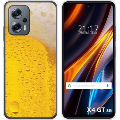 Tumundosmartphone Housse En Silicone Pour Xiaomi Poco X4 Gt 5g Design Bière Dessins - Publicité Tumundosmartphone Housse En Silicone Pour Xiaomi Poco X4 Gt 5g Design Bière Dessins - Publicité