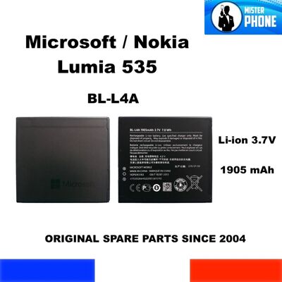 New Genuine Battery Microsoft Bl-L4a Lumia 535 Dual Sim 1905mah 3,7v 7,0wh - Publicité New Genuine Battery Microsoft Bl-L4a Lumia 535 Dual Sim 1905mah 3,7v 7,0wh - Publicité