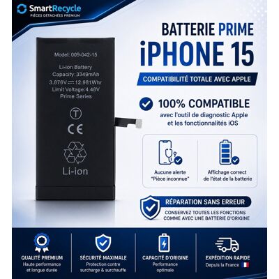 Batterie Iphone 15 Prime Compatible Reconnu Par Iphone - Publicité Batterie Iphone 15 Prime Compatible Reconnu Par Iphone - Publicité