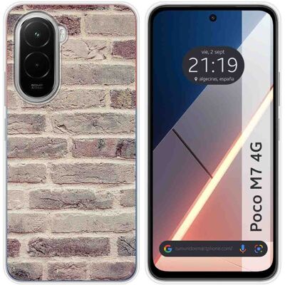 Tumundosmartphone Housse En Silicone Pour Xiaomi Poco M7 4g Design Brique 01 Dessins - Publicité Tumundosmartphone Housse En Silicone Pour Xiaomi Poco M7 4g Design Brique 01 Dessins - Publicité