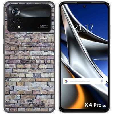 Tumundosmartphone Housse En Silicone Pour Xiaomi Poco X4 Pro 5g Design Brique 02 Dessins - Publicité Tumundosmartphone Housse En Silicone Pour Xiaomi Poco X4 Pro 5g Design Brique 02 Dessins - Publicité