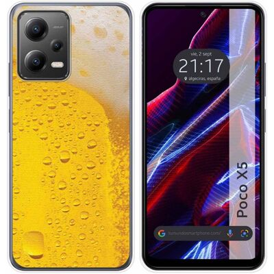 Tumundosmartphone Housse En Silicone Compatible Avec Xiaomi Poco X5 5g Design Bière Dessins - Publicité Tumundosmartphone Housse En Silicone Compatible Avec Xiaomi Poco X5 5g Design Bière Dessins - Publicité