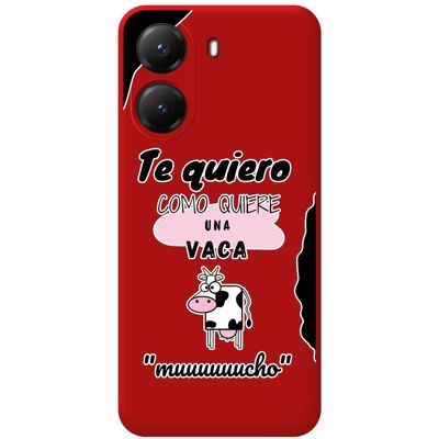 Tumundosmartphone Housse En Silicone Liquide Rouge Pour Xiaomi Poco X7 Pro 5g Design Vache Dessins - Publicité Tumundosmartphone Housse En Silicone Liquide Rouge Pour Xiaomi Poco X7 Pro 5g Design Vache Dessins - Publicité