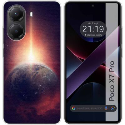Tumundosmartphone Housse En Silicone Pour Xiaomi Poco X7 Pro 5g Design Terre Dessins - Publicité Tumundosmartphone Housse En Silicone Pour Xiaomi Poco X7 Pro 5g Design Terre Dessins - Publicité